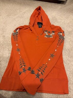 Harley-Davidson Orange Hooded Graphic Henley